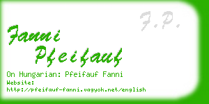 fanni pfeifauf business card